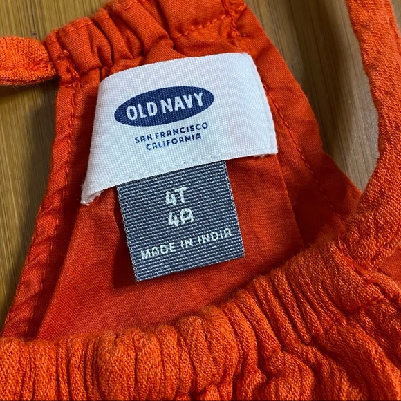 Old Navy linen tulip dress hot tamale 4t - Picture 3 of 4